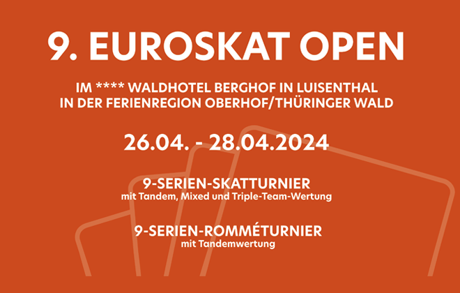 Euroskat Open in Thüringen, 26.-28.04.2024